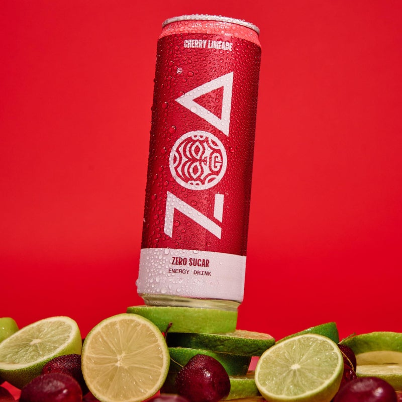 ZOA Zero Sugar Energy Drinks, Cherry Limeade - Sugar Free with Electrolytes, Healthy Vitamin C, Amino Acids, Essential B-Vitamins, and Caffeine from Green Tea - 12 Fl Oz (12-Pack) - Image 4
